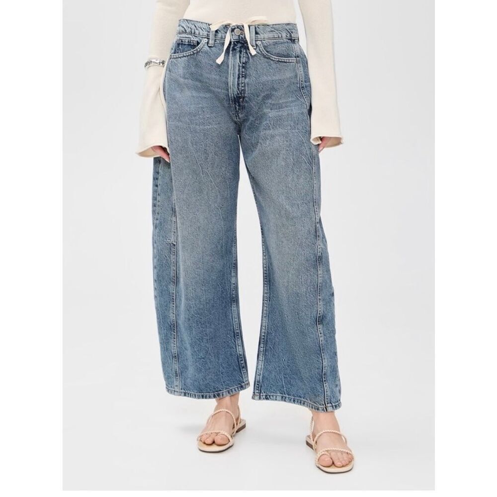 🌸 Good American Extreme Barrel Jeans Size 6 or 28 New